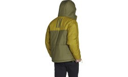 Куртка Adidas BSC 3S Puffy с капюшоном, зелёно-жёлтая HG8753