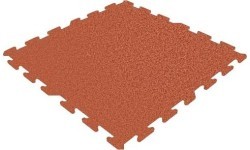 Rubber Tile Base Premium - Puzzle, Red