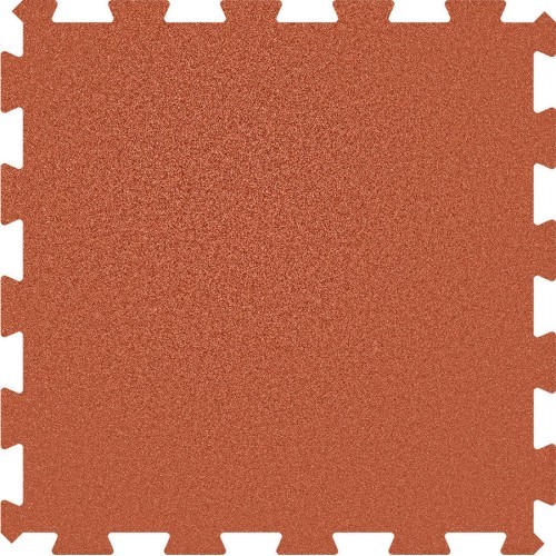 Резиновая плитка Rubber Tile Base Premium - Puzzle, красная