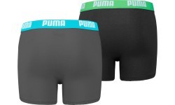 Нижнее бельё Puma Boys Boxer для подростков серое чёрное 935454 01