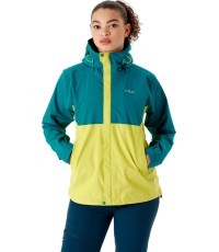 Sieviešu lietus jaka Rab Downpour Eco Jacket - Elektrinė/geltona