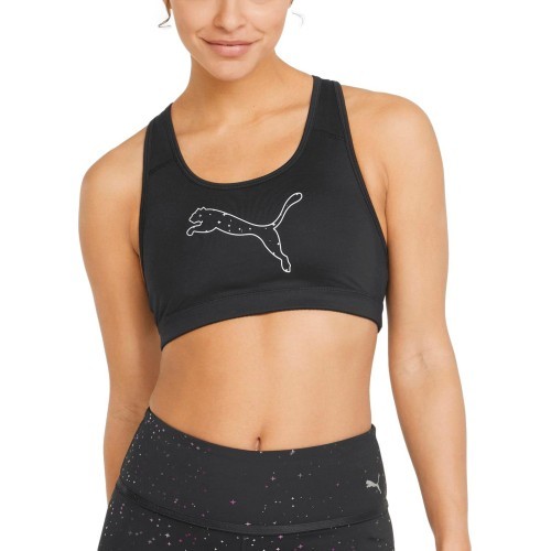 Puma Mid Impact 4Keeps Women's Sports Bra Black 520306 04