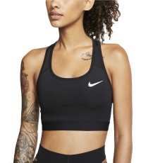 Женский спортивный бюстгальтер Nike Swoosh Band Nonpadded, чёрный BV3900 010