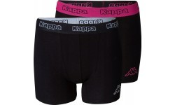 Kappa Boxers 2-Pack, Black/Pink