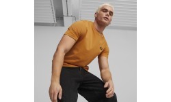 Puma kokvilnas vīriešu T-krekls Ess Small Logo Tee Brown 586669 27