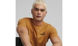 Puma kokvilnas vīriešu T-krekls Ess Small Logo Tee Brown 586669 27