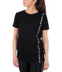 inSPORTline Sieviešu T-krekls ar sānu siksniņu - Black