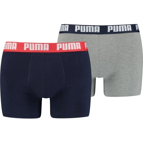 Puma Basic Boxer vīriešu apakšbikses, melnas pelēkas