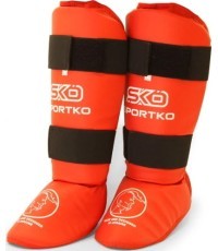 Защита голени и подъема стопы SportKO 331 - Красный