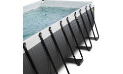 EXIT Black Leather pool 540x250x100cm with sand filter pump - black