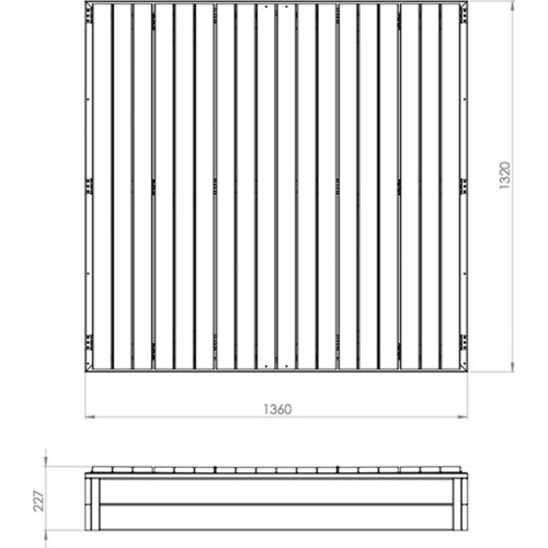 Деревянная песочница EXIT Aksent 136x132 см