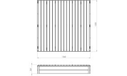 Деревянная песочница EXIT Aksent 136x132 см