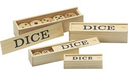 Wooden Dice Philos 5 pieces in a Box 7000