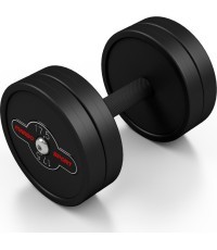 Rubber-coated dumbbell Marbo - 17,5 kg, black