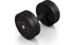 Rubber-coated dumbbell Marbo - 17,5 kg, black