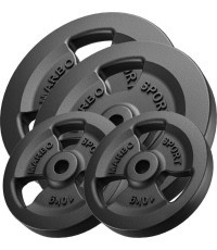 Cast Iron Weights Set Marbo, 60kg / 2x20kg + 2x10kg 