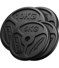 Čuguna svaru disku komplekts (plāns) Marbo 30 kg (2x10 kg + 2x5 kg)