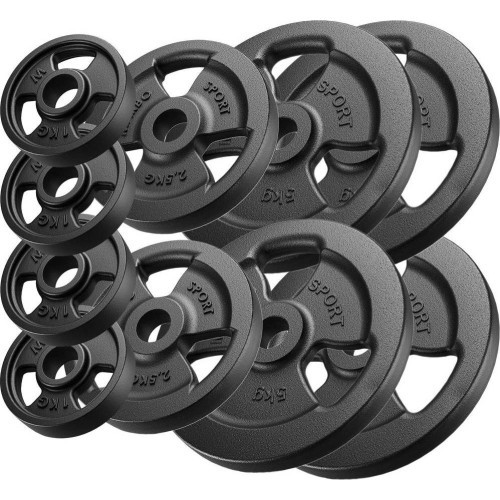 Čuguna svaru komplekts Marbo, 29 kg / 4x5 kg + 2x2,5 kg + 4x1 kg