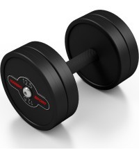 Rubber-coated dumbbell Marbo - 12,5 kg, black