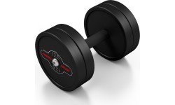 Гантель с резиновым покрытием Marbo – 12,5 кг, чёрная