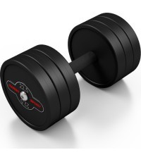Rubber-coated dumbbell Marbo - 22,5 kg, black