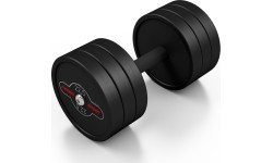 Ar gumiju pārklāta hantele Marbo 22,5 kg, melna