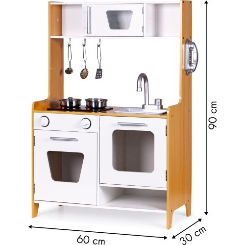 Wooden Toy Kitchen with Sound Effects ECOTOYS