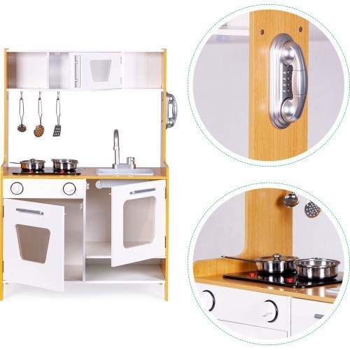 Wooden Toy Kitchen with Sound Effects ECOTOYS