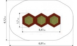 Trampoline Inter-Play Hexo 3A