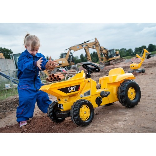 RollyKid Dumper CAT pedāļu traktors
