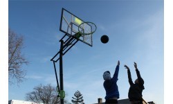 Mobils basketbola statīvs EXIT Galaxy ar polikarbonāta vairogu
