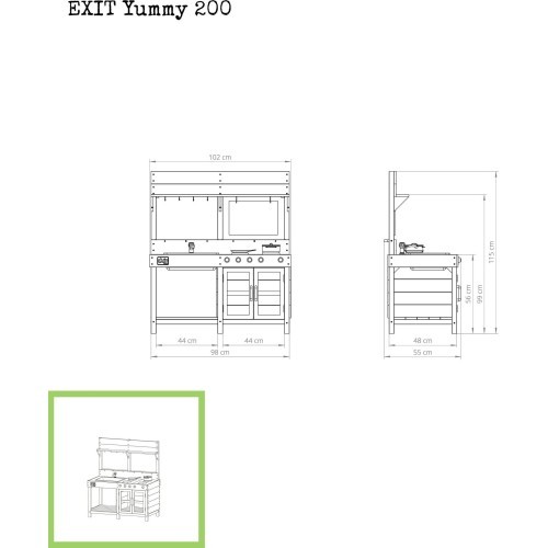 EXIT Yummy 200 koka āra virtuvīte – naturāla