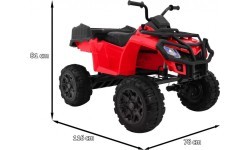 Квадроцикл Quad XL ATV с дистанционным управлением 2,4 ГГц, красный