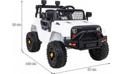 Электромобиль Jeep Dark Night, белый