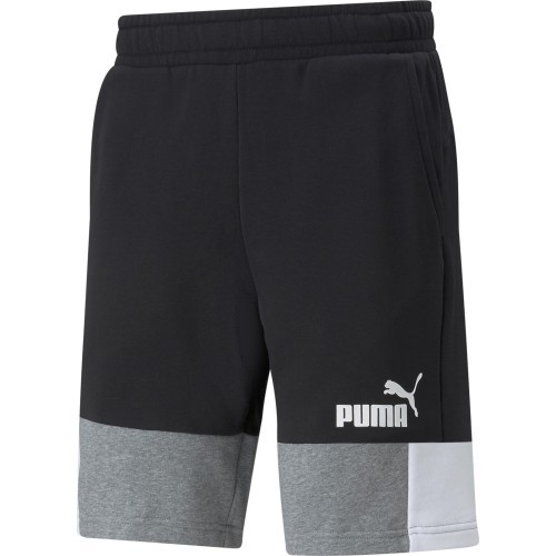 Puma Men's Ess+ Block Shorts Black White Grey 847429 01