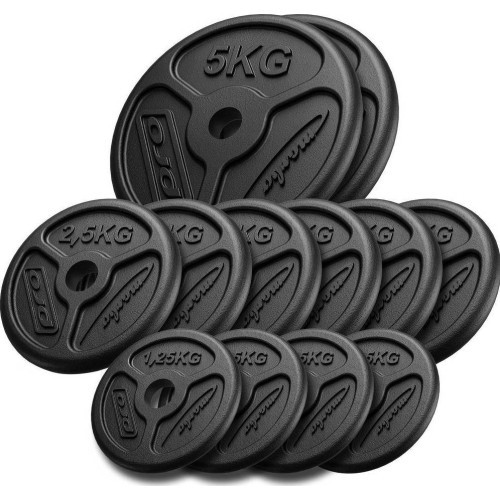 Комплект чугунных дисков Marbo Slim, 30 кг / 4x1,25 кг, 6x2,5 кг, 2x5 кг