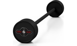 Rubberized straight barbell 25 kg mat black - Marbo Sport