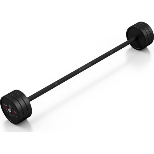 Прорезиненный прямой гриф 25 кг, чёрный матовый – Marbo Sport