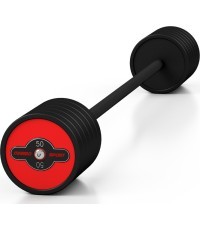 Fiksētā svara gumijots satvērējs Marbo Sport, 50 kg, sarkans