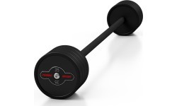 Прорезиненный прямой гриф 35 кг, матовый чёрный - Marbo Sport