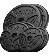 Čuguna atsvaru komplekts Marbo MW-2x15KG_2x10KG_2x5KG-OLI, 60kg / 2x15kg + 2x10kg + 2x5kg