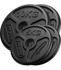 Čuguna atsvaru komplekts Marbo, 30kg / 2x10kg + 2x5kg