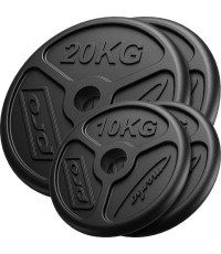 Набор чугунных гирь Marbo MW-2x20KG_2x10KG-OLI, 60кг / 2x20кг + 2x10кг