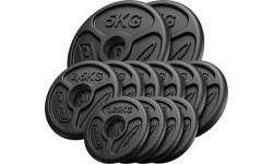 Комплект чугунных дисков Marbo, 30 кг (2x5 кг + 6x2,5 кг + 4x1,25 кг)