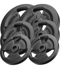Čuguna atsvaru komplekts Marbo, 60kg / 2x15kg + 2x10kg + 2x5kg