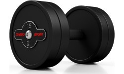 Обрезиненная гантель Marbo - 15 кг, черная