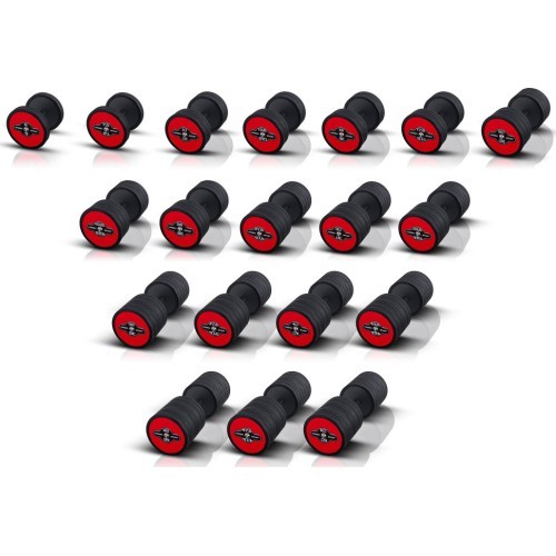 Rubber Coated Dumbbell Marbo Sport, Red, 45 kg