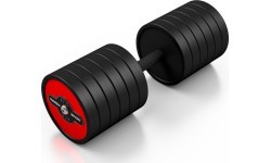 Гантель с резиновым покрытием Marbo Sport, красная, 47,5 кг