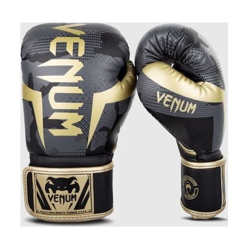 Боксерские перчатки Venum Elite - серый/золотой