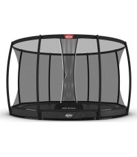 BERG Elite InGround 430 pelēks + drošības tīkls DLX XL